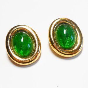 Christian Dior Imitation Emerald Cab Clip Earring